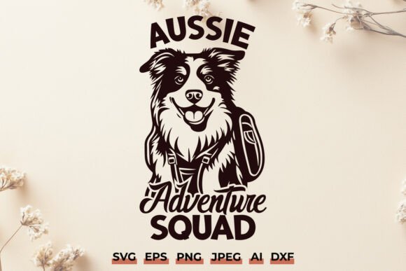 Aussie Dog Adventure Squad SVG Design