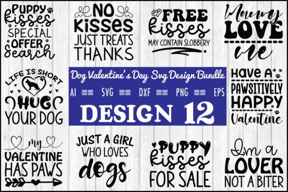 Dog Valentine SVG Design Bundle