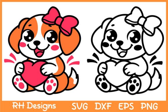 Dog with Heart SVG Puppy SVG Cut File Review