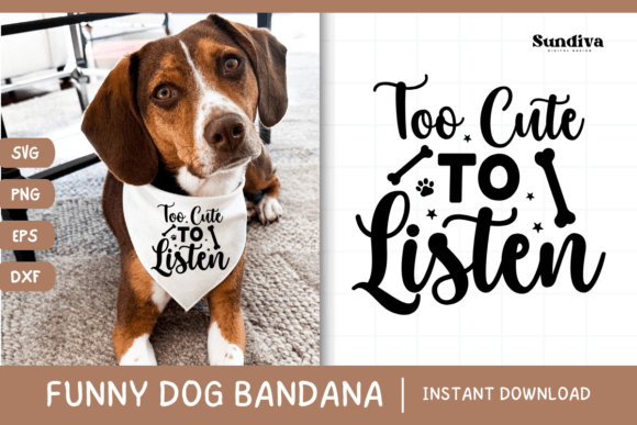 Funny Dog Bandana Quotes SVG 3
