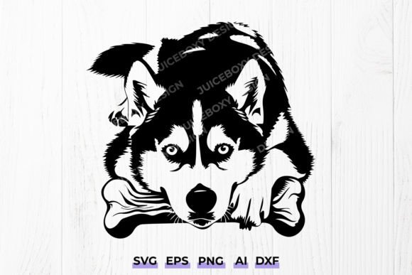Siberian Husky Dog with Bone SVG: A Designer's Review